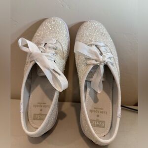 Keds Keds x kate spade new york Champion Glitter Sneaker Glitter Cream Size 6.5